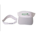 White Summer Visor w/ Wide Crown